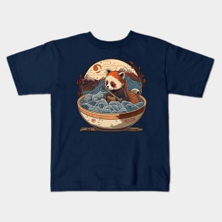 Red Panda Ramen Hot Spring Kids T-Shirt